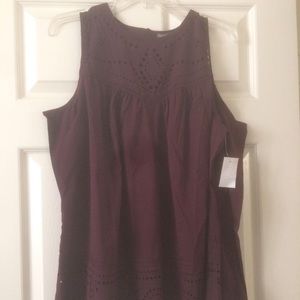 NWT Charlotte Russe laser cut cold shoulder top
